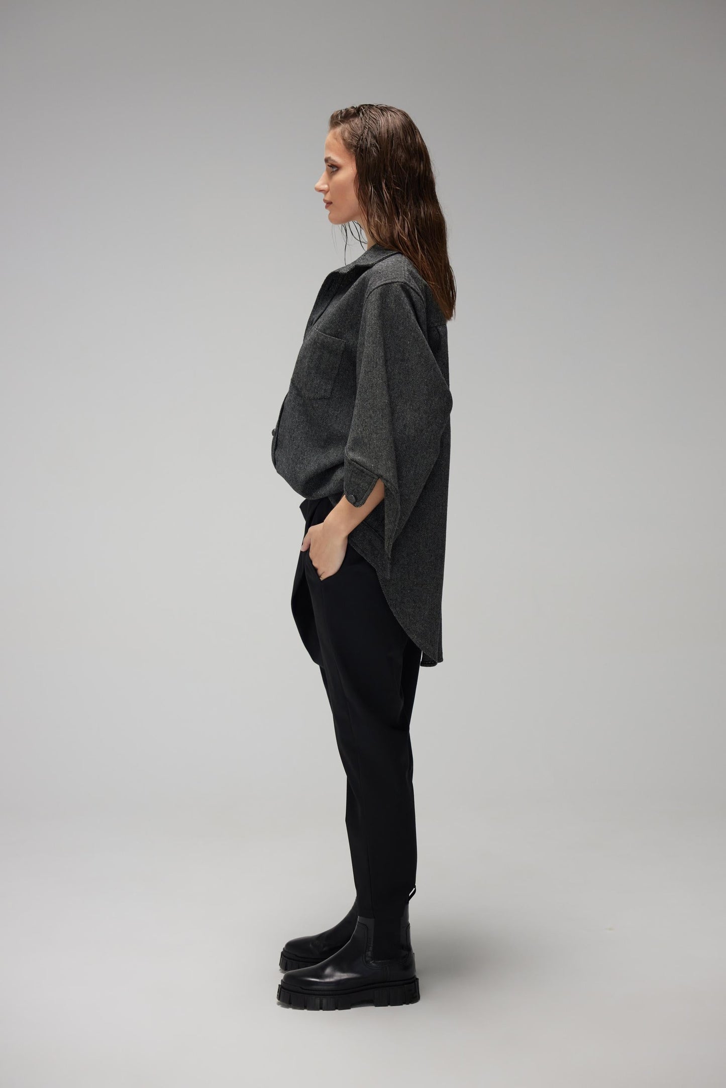 Grey Tweed Shirt