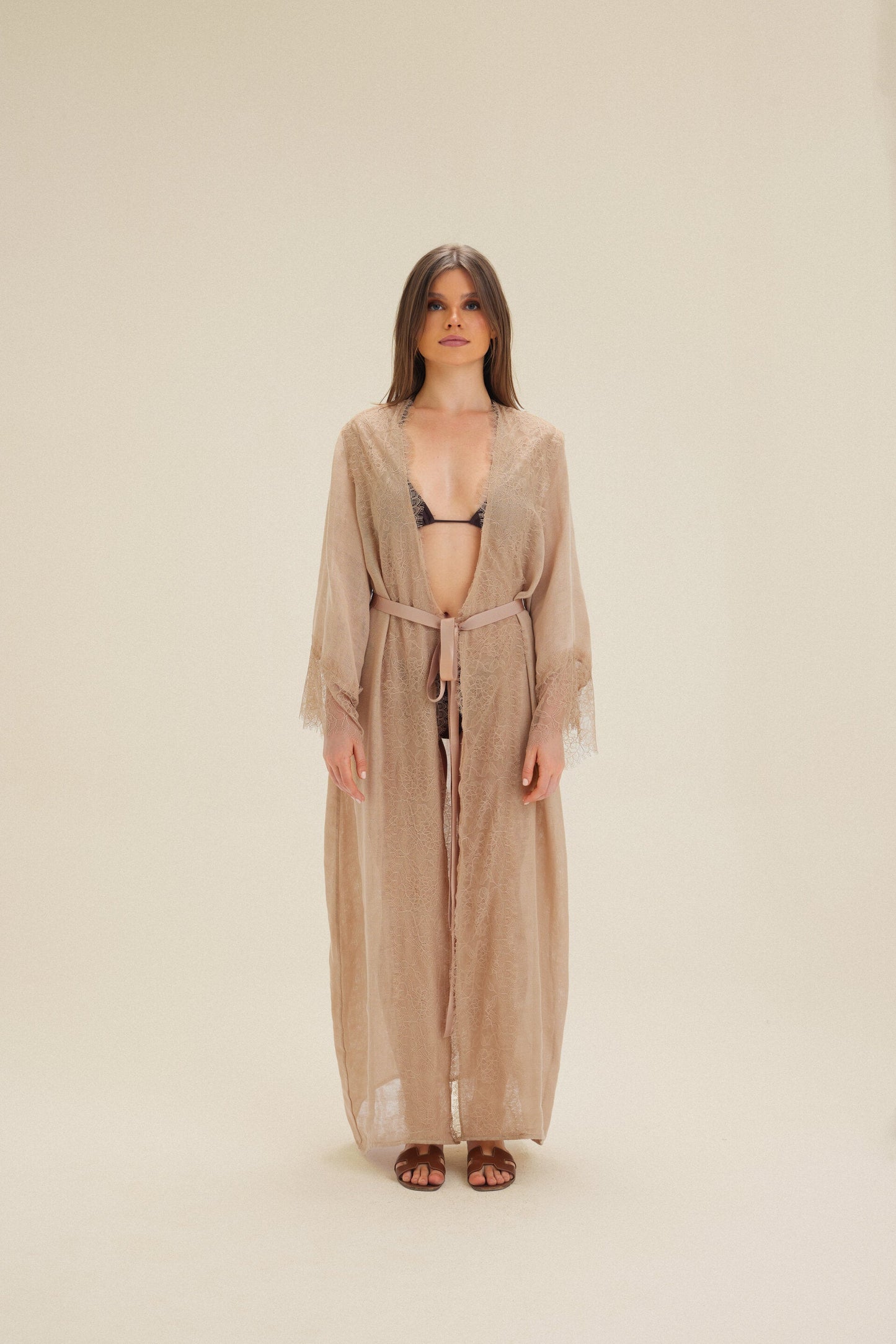 Linen Dantel Robe
